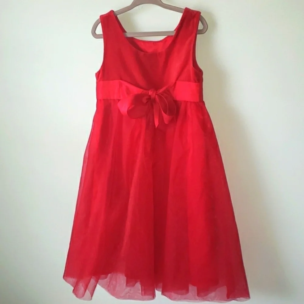 Carters red long holiday dress, 4T